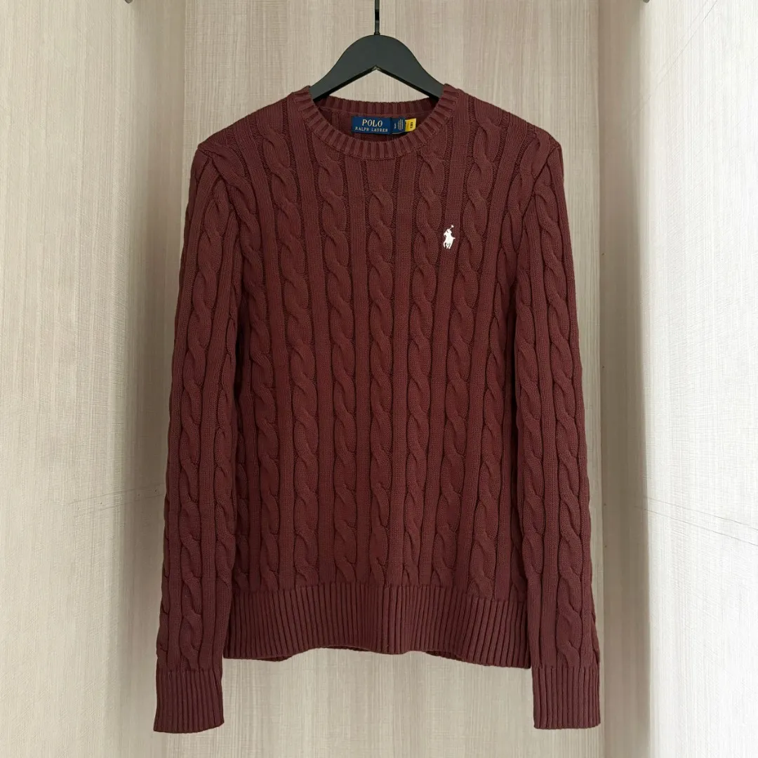 P200 💰 RALPH LAUREN twelve colors classic small label embroidered round neck long-sleeved knitted sweater top Twelve colors Colors: white, black (white label), gray (white label), pink, red, khaki, apricot, navy (red label), coffee, black (red label), navy (white label), gray (navy label), apricot Size: S M L XL Material: cotton Weight: 650g